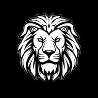 Lion, Black and White Vector illustration