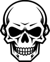 Skull, Black and White Vector illustration