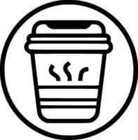 café, minimalista y sencillo silueta - vector ilustración