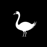 cisne, minimalista y sencillo silueta - vector ilustración