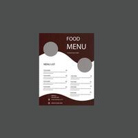 Food and Wine Menu Layout in Two Sizes vector