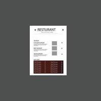 Food and Wine Menu Layout in Two Sizes vector