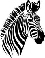 Zebra, Minimalist and Simple Silhouette - Vector illustration