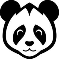 Panda, Minimalist and Simple Silhouette - Vector illustration