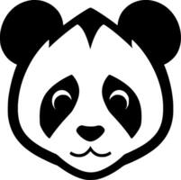 panda, minimalista y sencillo silueta - vector ilustración