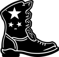 Cowboy Boot, Minimalist and Simple Silhouette - Vector illustration