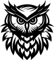 Owl - Black and White Isolated Icon - Vector illustration