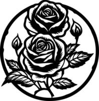 rosas - minimalista y plano logo - vector ilustración