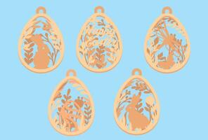 Easter Decorative Tags Templates vector