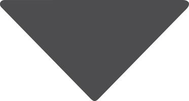Straight pointed arrow icon. Black arrow pointing to the down. Black direction pointer, website design arrow graphics, vector isolated eps editable circular triangular shape going downward