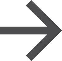 Straight pointed arrow icon. Black arrow pointing to the right. Black direction pointer, website design arrow graphics, vector isolated eps editable circular triangular shape going east