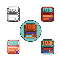 Calculator Icon. Graphic element illustration with Minimalist style on white background. Vector Illustration.