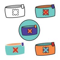 Pencil Case Icon. Graphic element illustration with Minimalist style on white background. Vector Illustration.