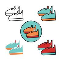 School Shoes Icon. Graphic element illustration with Minimalist style on white background. Vector Illustration.alist style on white background. Vector Illustration.