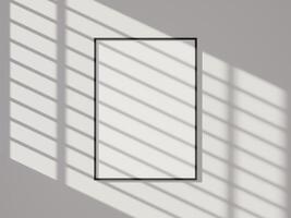 Minimal picture poster frame mockup on white wall photo