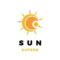 Sun Icon Logo Design Template vector