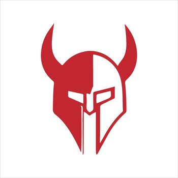 vector espartano casco logo modelo