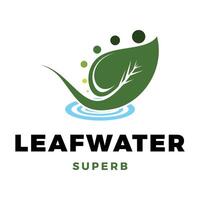 Leaf Water Icon Logo Design Template vector