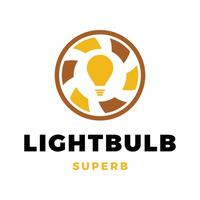 Lamp Light, Lamp or Light Bulb Icon Logo Design Template vector