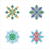 Vector snowflakes style design illustration