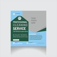 cleaning service social media banner vector