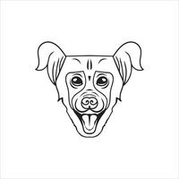 dog vector line art design