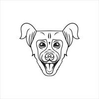 dog vector line art design