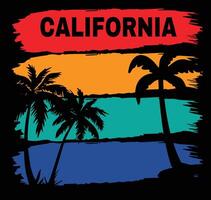 California surf camiseta diseño vector