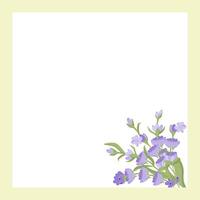 decorativo marco de lavanda flores para tu diseño. vector ilustración aislado en blanco antecedentes.