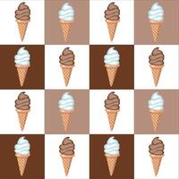 Vanilla and chocolate ice cream 08.03.24-2 vector
