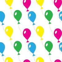 Multi-colored inflatable balls. Seamless pattern. Vector illustration.