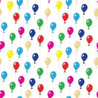 Multi-colored inflatable balls. Seamless pattern. Vector illustration.