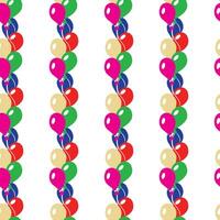 Multi-colored inflatable balls. Seamless pattern. Vector illustration.