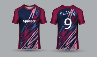 maqueta de diseño de camiseta deportiva de camiseta de fútbol para club de fútbol vector