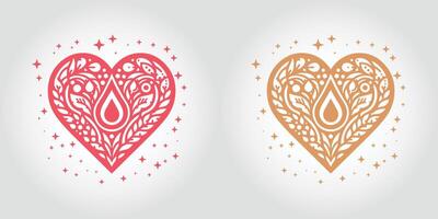 Love's Heart Shape Abstract Delight vector