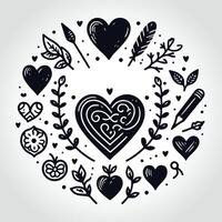 Love's Heart Shape Abstract Delight vector