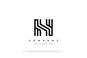 Initial Letter H Logo Design vector