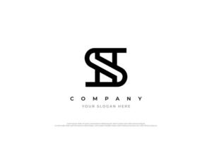 Initial Letter HS or SH Logo Design vector