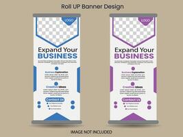 Corporate Business Rollup Banner  Design vector