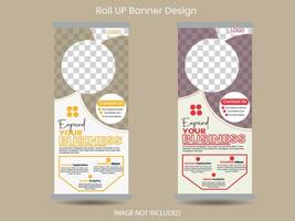 Corporate Business Rollup Banner  Design vector