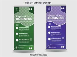 Expand Your business roll up or pull up banner  design vector