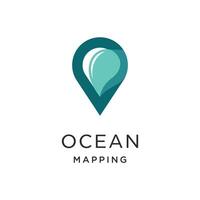 mapping with water drops, modern creative design logo concept vector