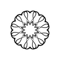 hand drawn heart ornament mandala vector