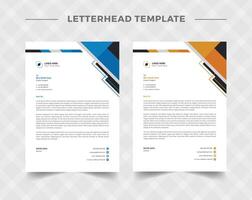 modern abstract colorful letterhead design with clean design vector