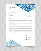 modern abstract colorful letterhead design with clean design vector