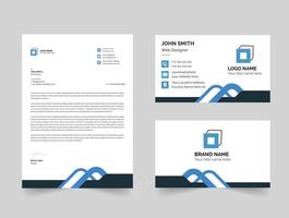 Business style letter head with business card templates for your project design, Vector illustration.