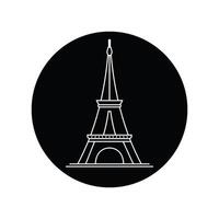 Icon of the Eiffel Tower in Paris vector