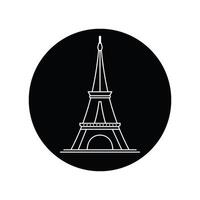 icono de el eiffel torre en París vector