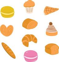 10 Bread and Cake Vector