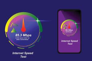 Vector illustration of internet speed test 5g suitable for visualizing technology to test internet speed background design